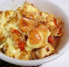 すき焼き風豆腐のチーズ焼き